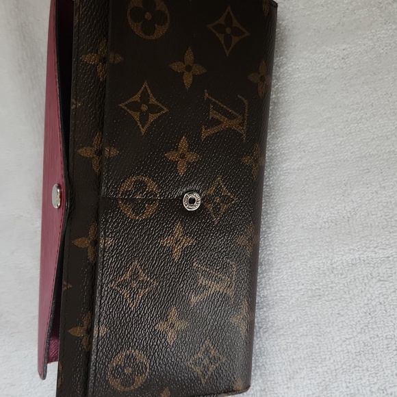 Louis Vuitton Magenta and Brown Monogram Wallet/Clutch - Picture 8 of 11